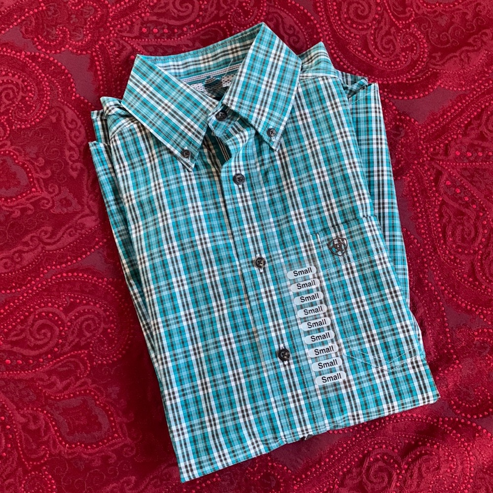 Mens Ariat Pro Series Button Down Shirt size Small